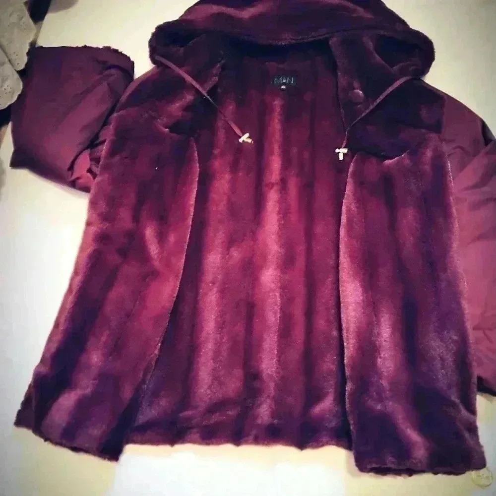 Iman Coat 1X Burgandy - Picture 2 of 4